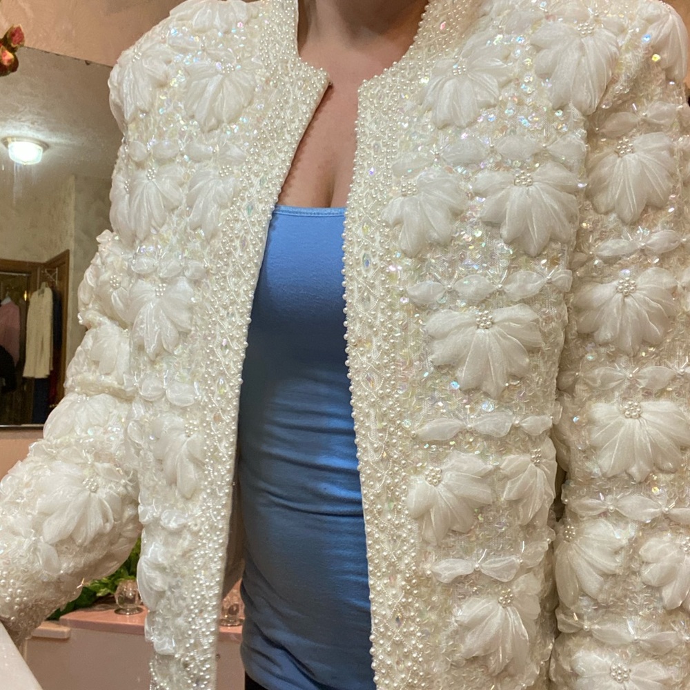 Vintage Iridescent Sequence Jacket - image 4